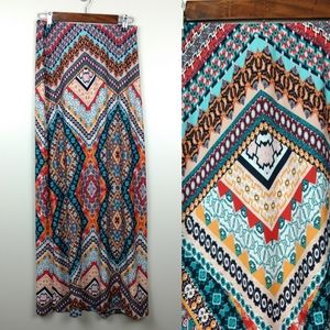 WESTPORT Tribal Print Maxi Skirt